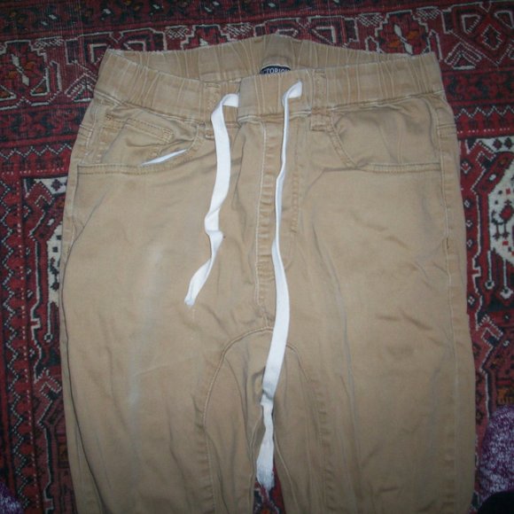 Men's Casual Twill Stretch Jogger Pants Elastic Draw String 28/28 by Victorious - Picture 3 of 12